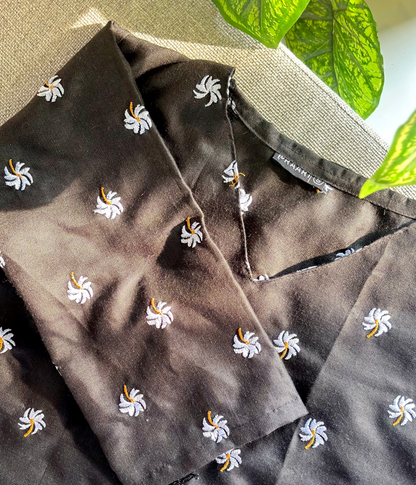 Pihu - Black Embroidered Kurti