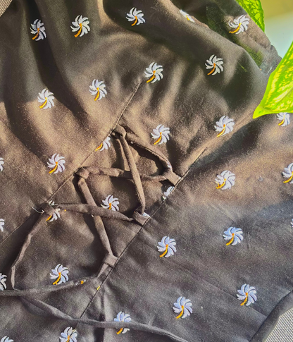 Pihu - Black Embroidered Kurti