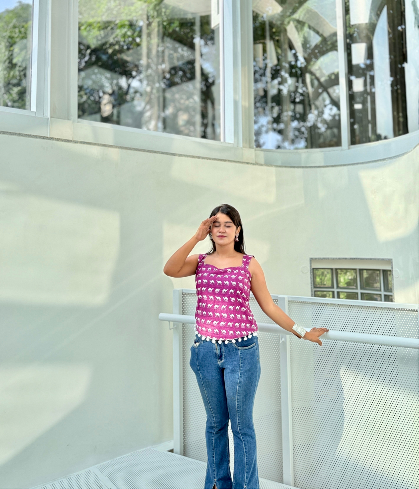 Togor - Magneta Sleeveless Cotton Top